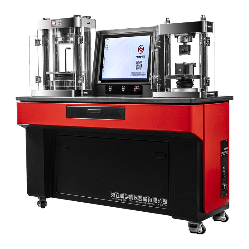 Máquina integrada de resistencia a la flexión y compresión de cemento controlada por microcomputadora de cuatro columnas serie YYW-DS