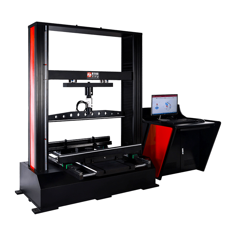 Máquina de prueba de compresión y flexión multifuncional controlada por microcomputadora de doble tornillo tipo puerta de doble columna serie WDW